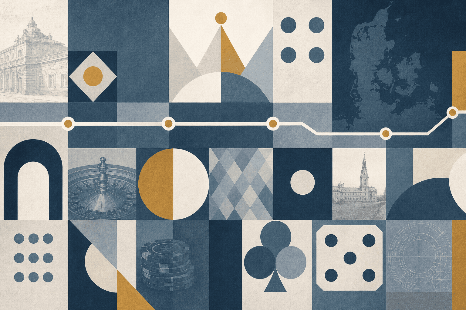 Abstrakt historisk bento-mosaik